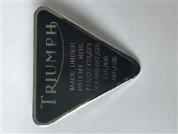 Triumph Black Enamel Patent Pin badge