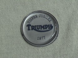Triumph Bonneville Tank badge only Silver Jubilee gas tank
